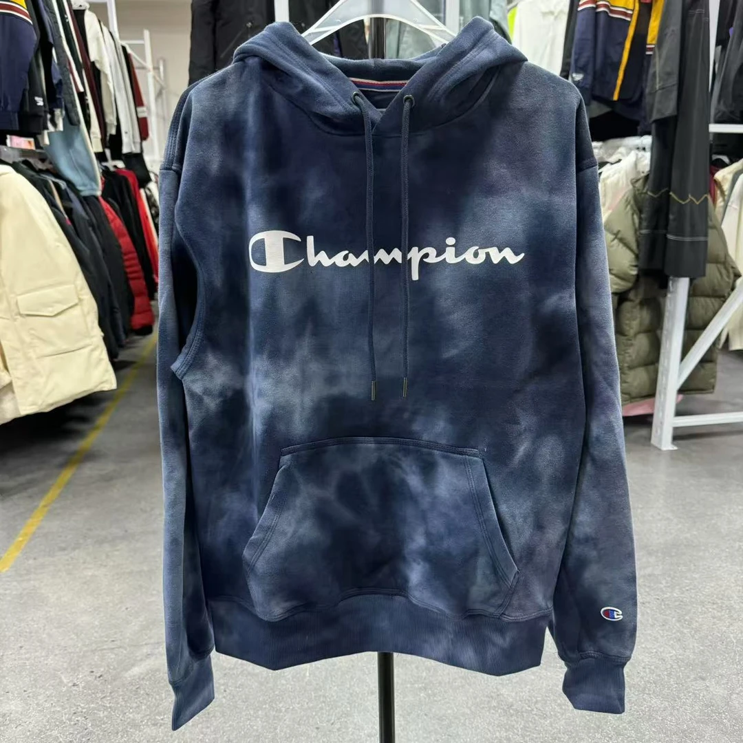 CHAMPION冠军海外版2男女同款扎染加绒连帽卫衣GF89HY07718-AG4N