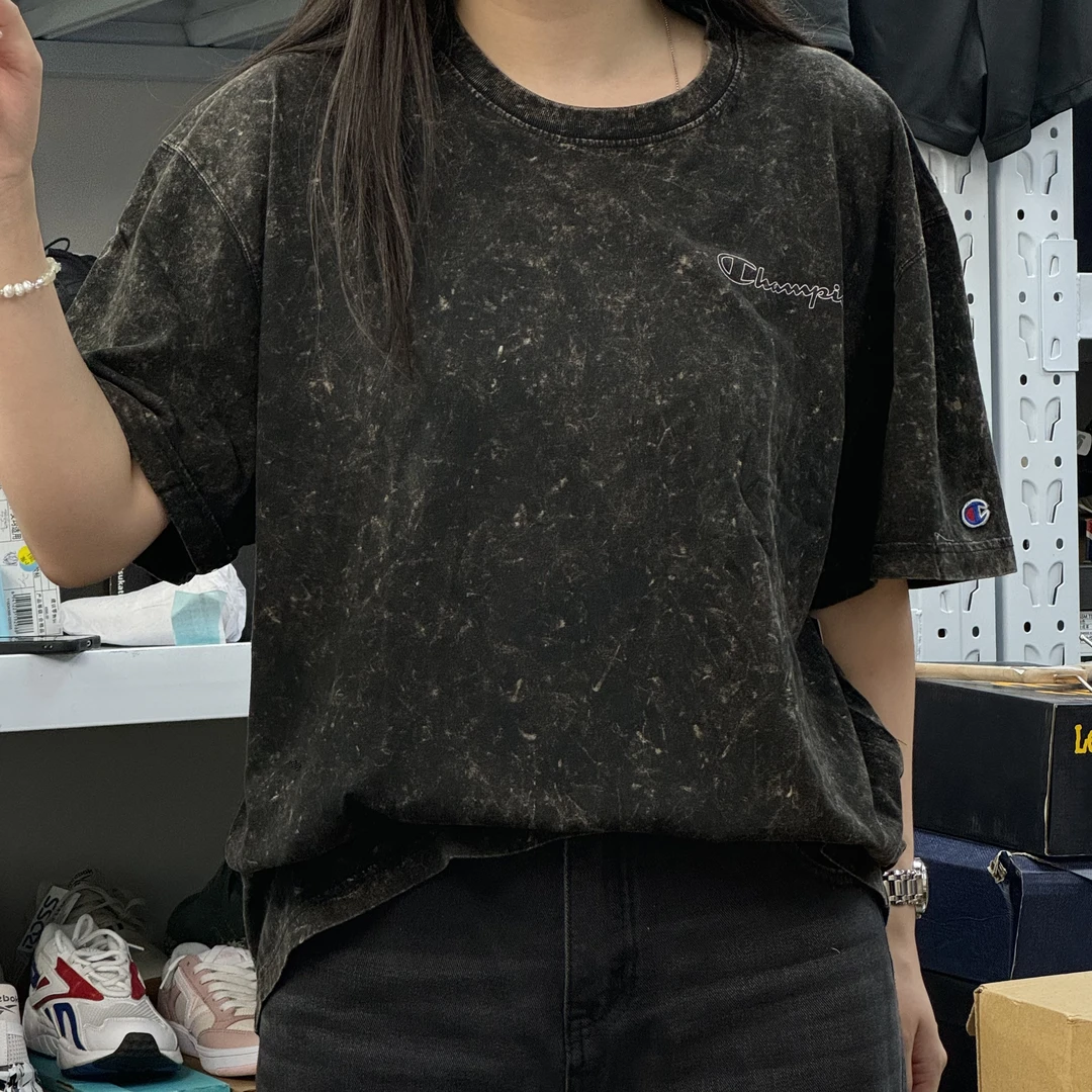 CHAMPION冠军休闲运动做旧扎染亲肤T恤 T0223-003