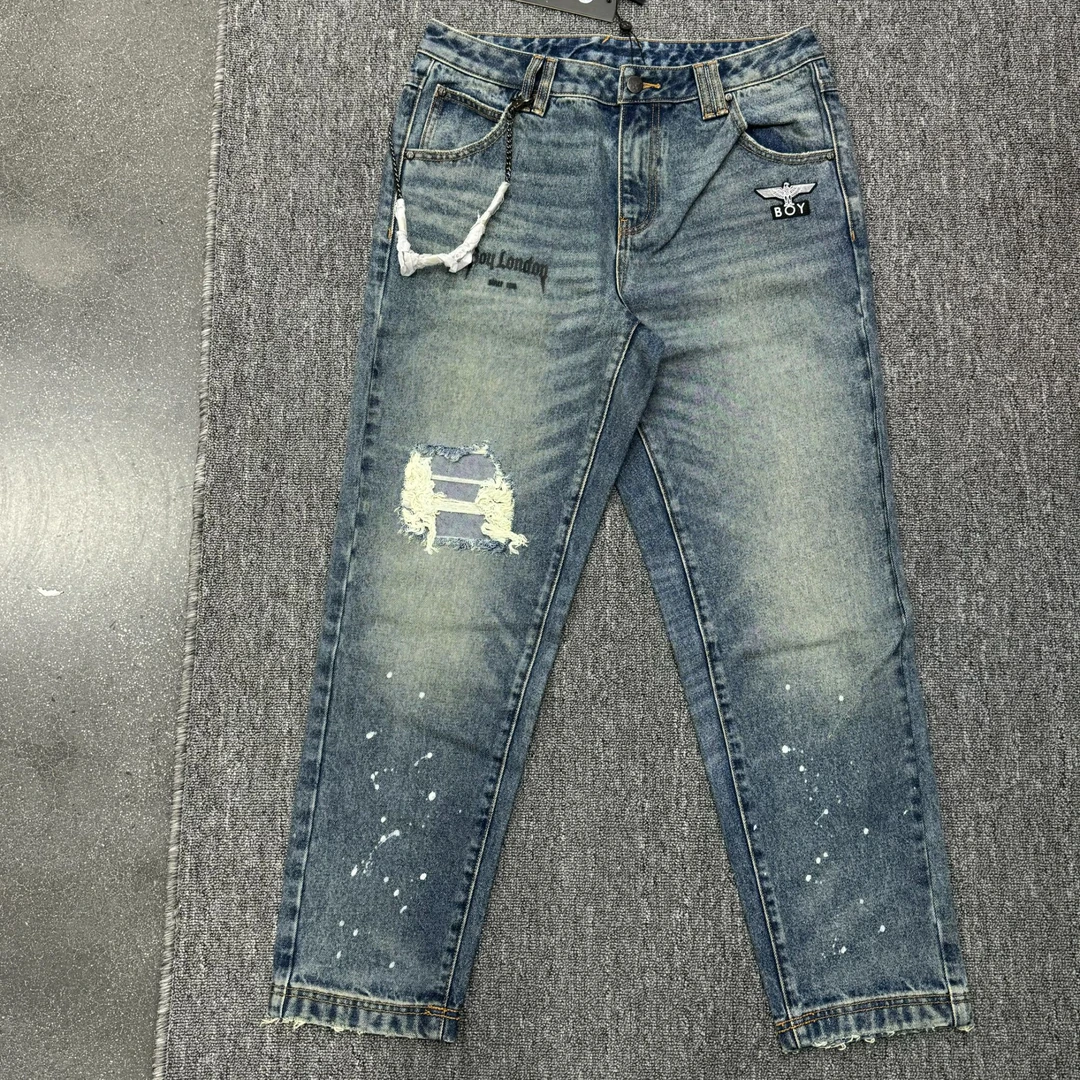 BOY LONDON  潮流时尚设计破洞牛仔休闲裤 B211MD600906