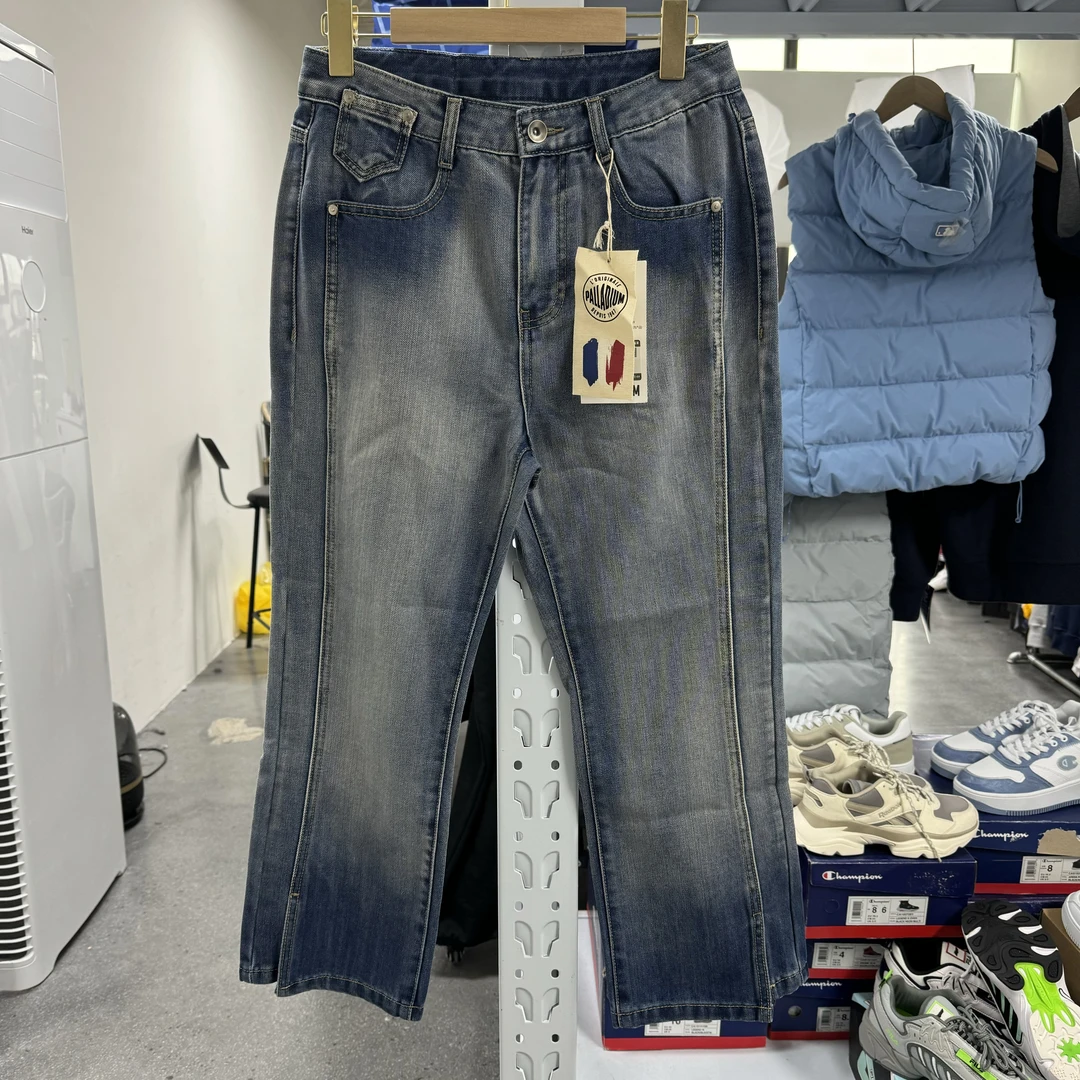 PALLADIUM/帕拉丁百搭时尚水洗微喇牛仔裤 195095-404