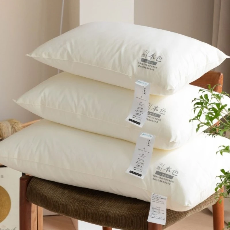 【春秋故事】本色羽丝枕芯枕头高低中枕成人学生儿童护颈助睡眠枕