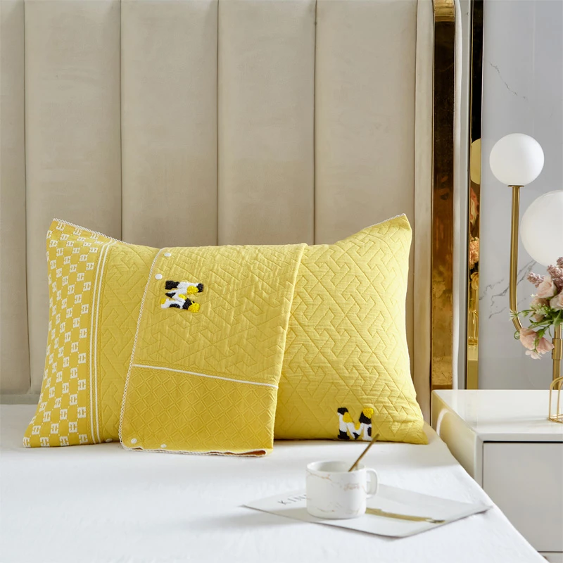 【春秋故事】全棉纱布毛巾绣花半包枕套枕巾纯棉柔软学生宿舍枕巾