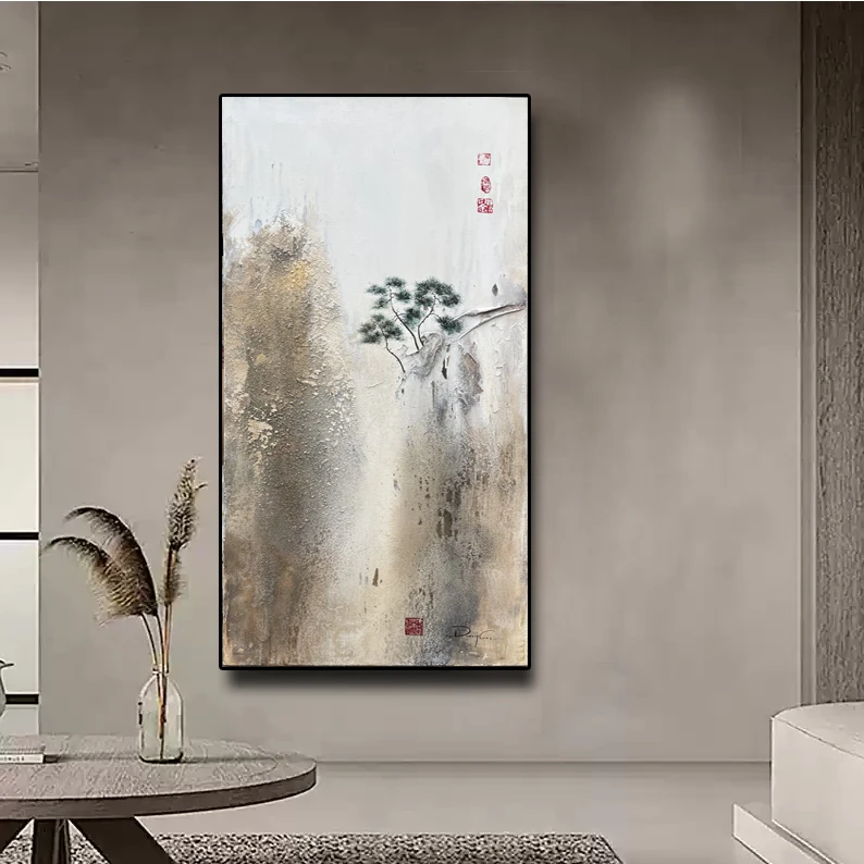 客厅玄关现代装饰画中式挂画电表箱装饰画背景墙挂画