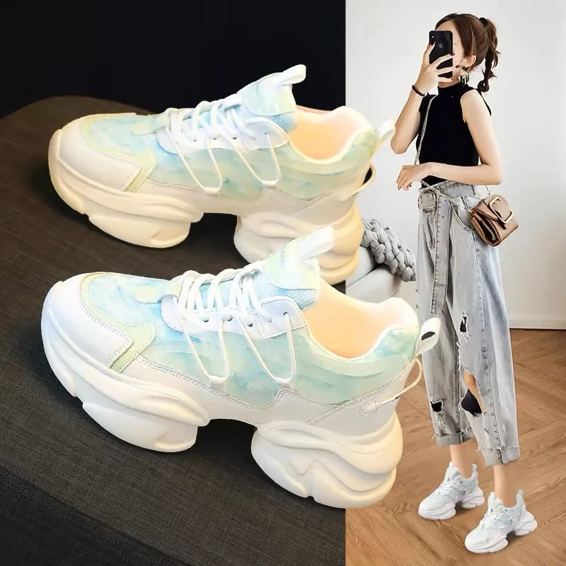 【SiSi】新疆包邮厚底网面老爹鞋2024新款夏季透气休闲S23506运动鞋