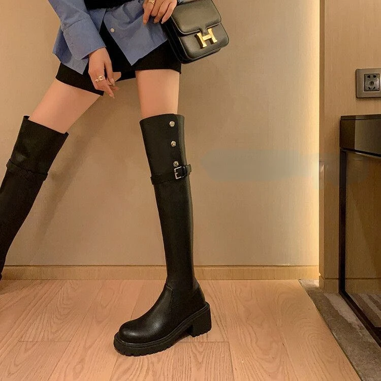 【SiSi】新疆包邮过膝靴防水台显瘦增高长靴冬季新款J16百搭女靴