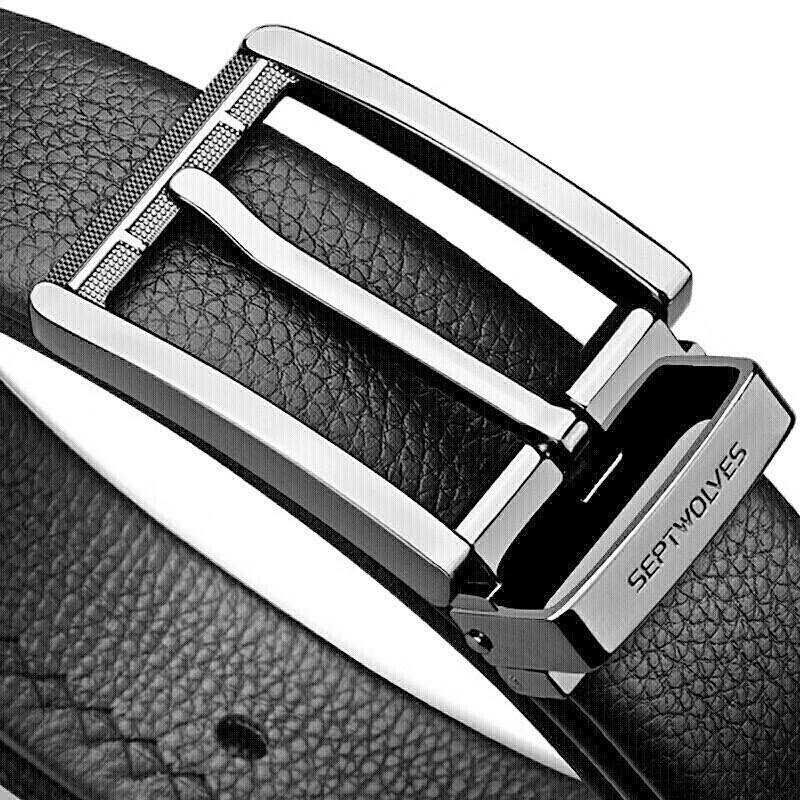 七匹狼真牛皮皮带男士高档时尚休闲百搭中年潮流韩版真皮潮流商务