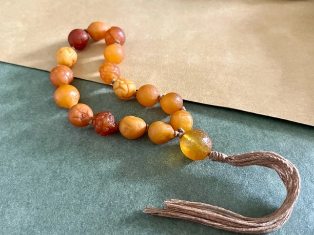 收藏级天然原矿海飘圆籽手持海飘籽料古风复古