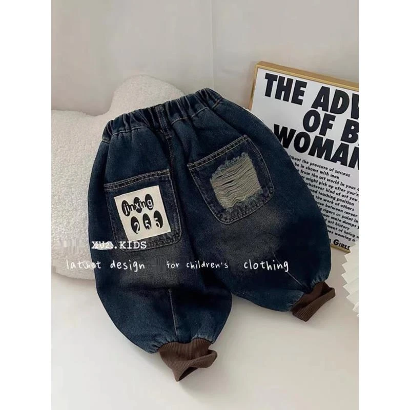 2023秋冬新款儿童裤子035裤子加绒加厚