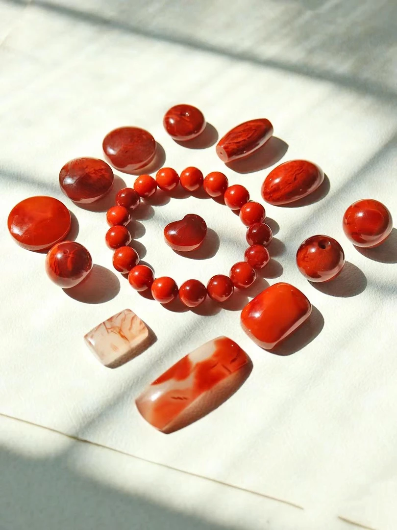 南红精工满肉配珠饰品直播间选购