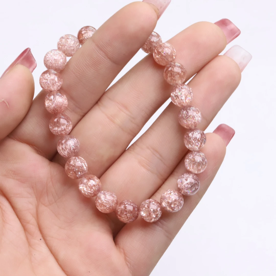 【欢子珠宝】超七粉烟花手串星辰粉红小清新精美手链优雅饰品