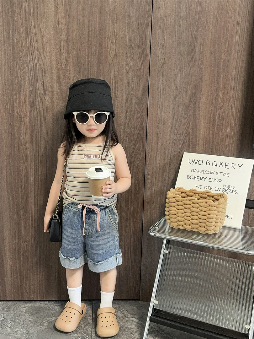 【熙熙TY】韩版童装夏季薄款小女孩夏装无袖上衣洋气女童小背心吊带