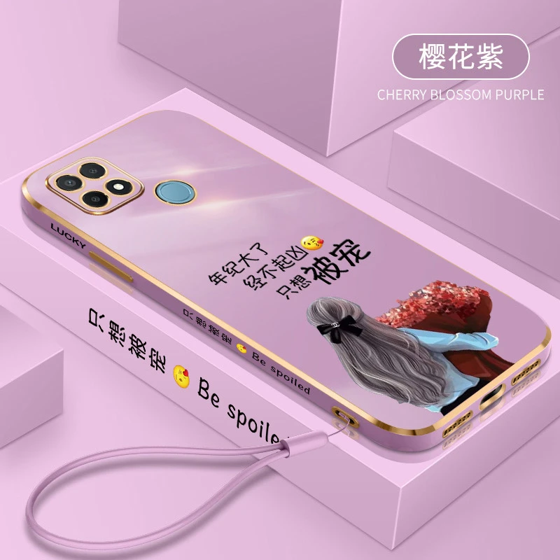 OPPOa35手机壳全包直边防摔A35新款个性简约电镀硅胶只想被宠软壳