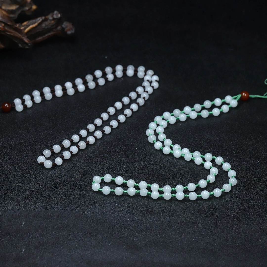 天然新疆女款编织珠链绳白色吊坠绳男女百搭新人福利（多样性发货）