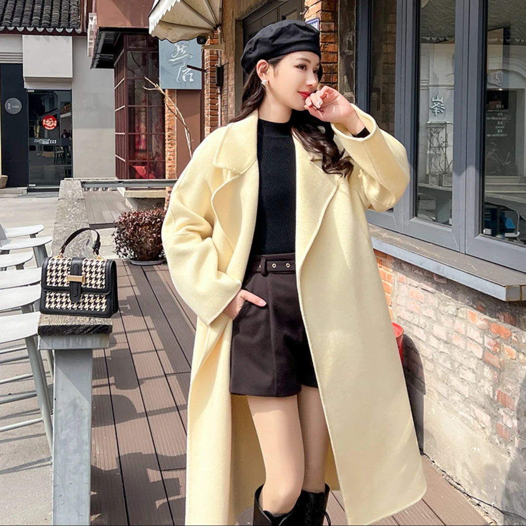 金夫人大衣【西西里】爆款网红浴袍系带款式纯手工羊毛大衣