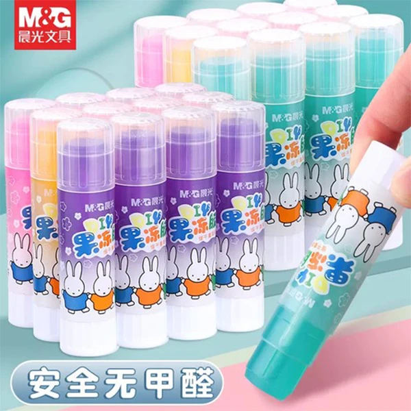 晨光 果冻DIY固体胶果冻胶糖果色高粘度小学生用强力胶棒办公文具