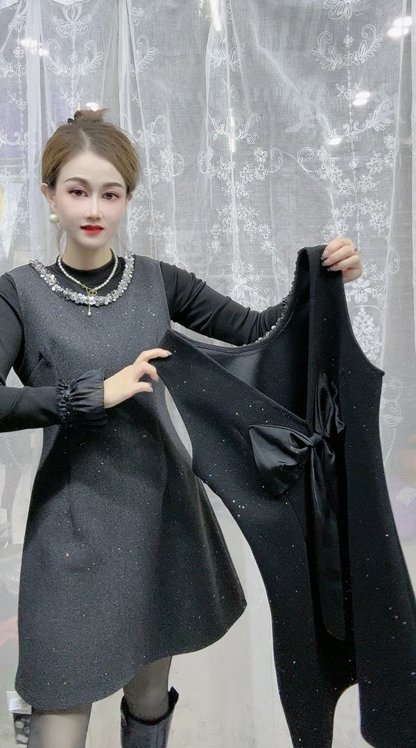 910两面穿裙加内搭两件套装