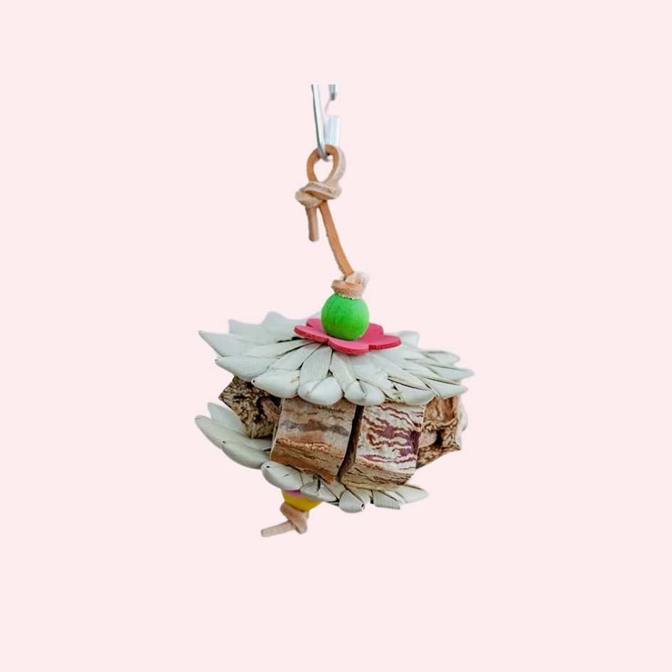 千鹦鸟舍小中型鹦鹉通用玩具啃咬觅食攀爬鸟类用品果实花朵