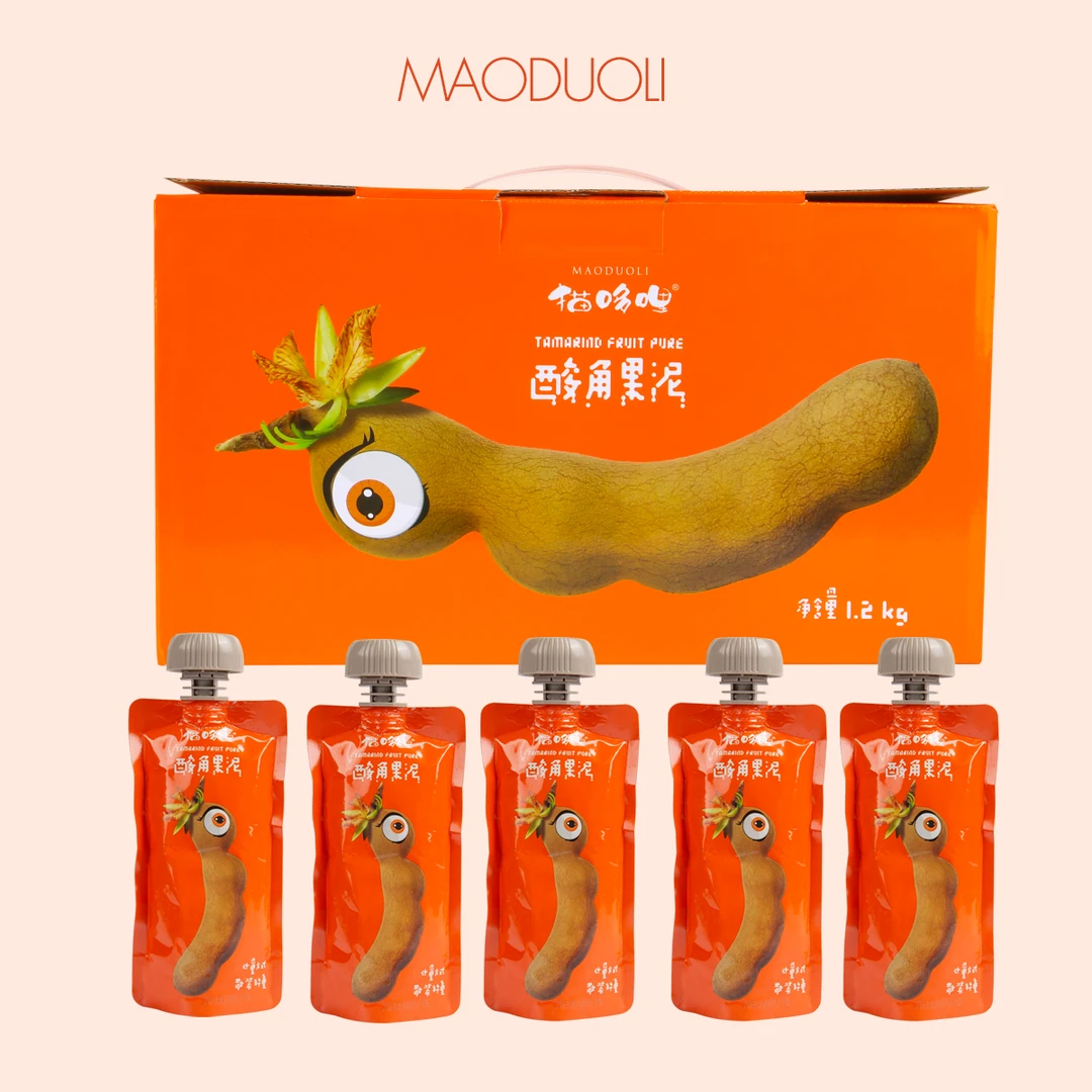 猫哆哩【达人】酸角果泥酸甜孕妇儿童零天然食1.2kg礼盒云南特产