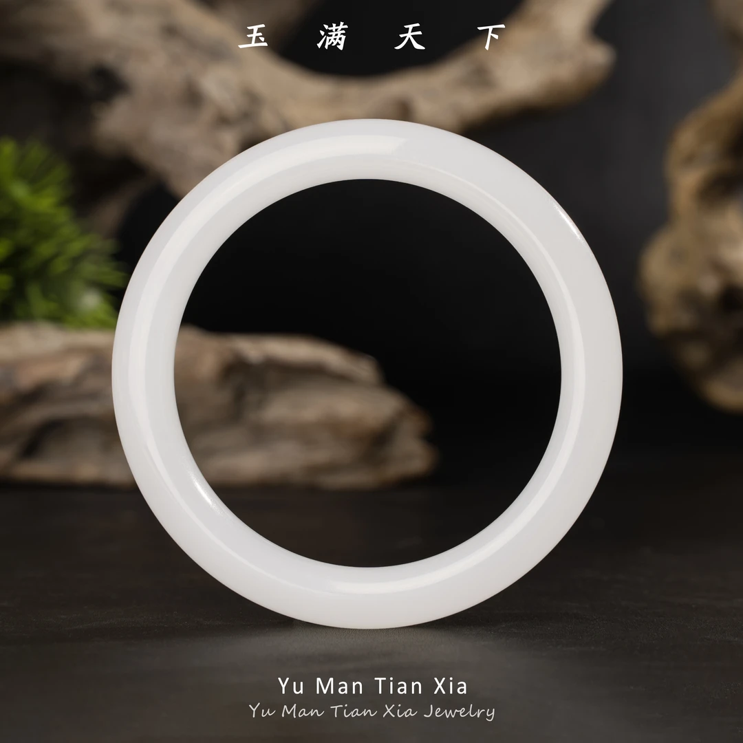 玉满天下【脂音】天然和田玉白玉 手镯