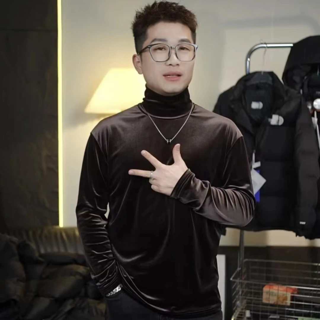 冬季长袖百搭丝绒打底220克内搭 外穿皆可中高领打底衫-SRDD-0001