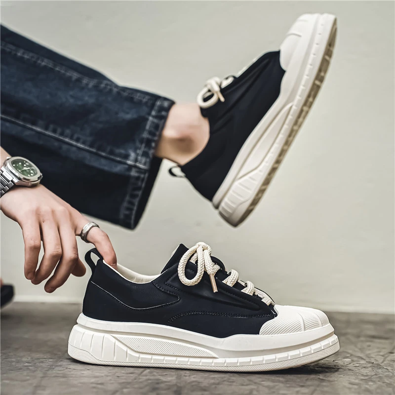 男鞋秋季2024新款潮流小众原创板鞋男士高级感厚底增高休闲鞋潮鞋
