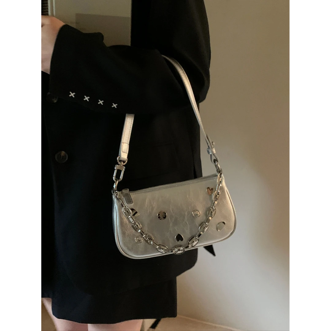 腋下包女包2025夏季新款时尚百搭高级感小众链条小方包单肩斜挎包