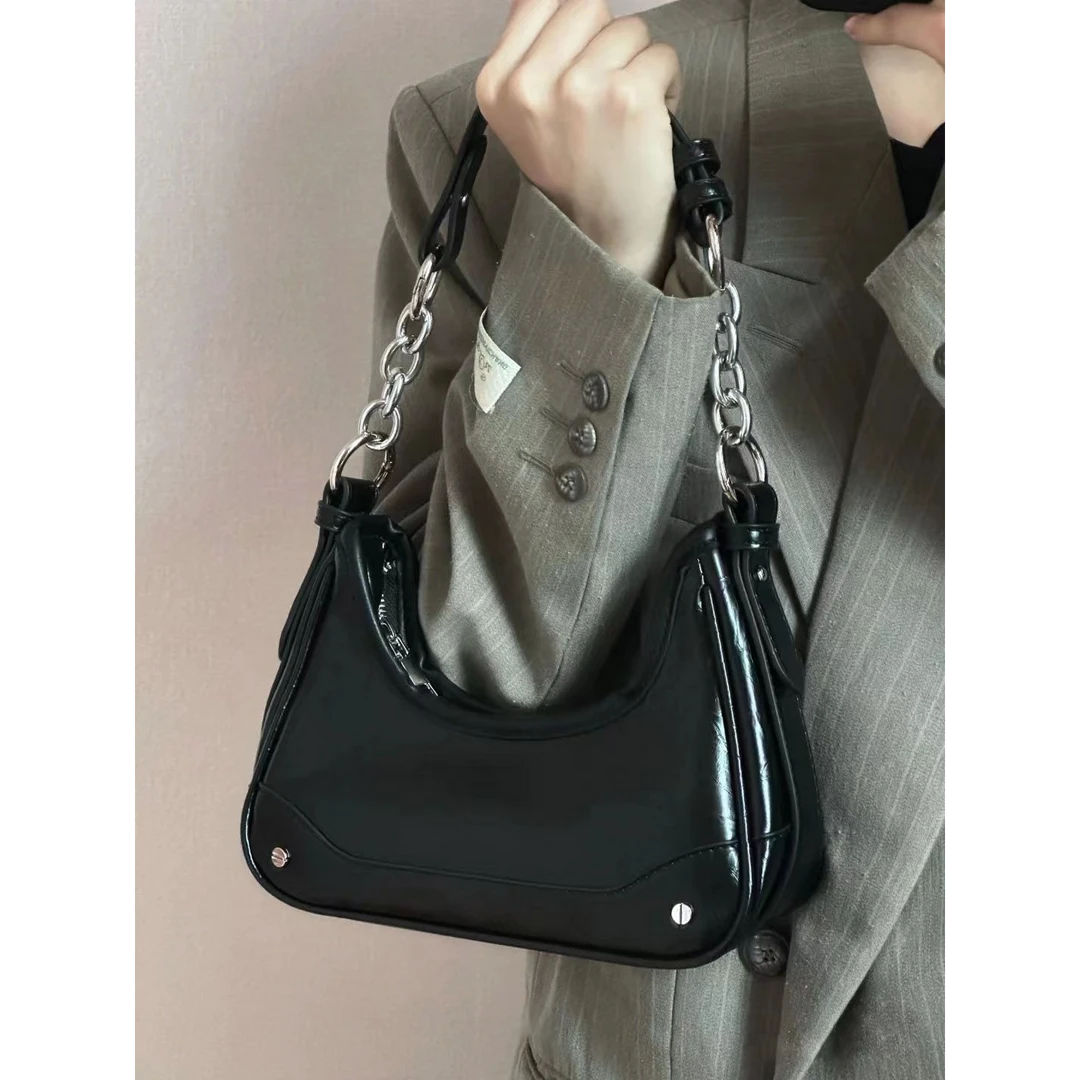 2024新款小众高级感通勤腋下链条小挎包时尚百搭单肩斜挎包包女包