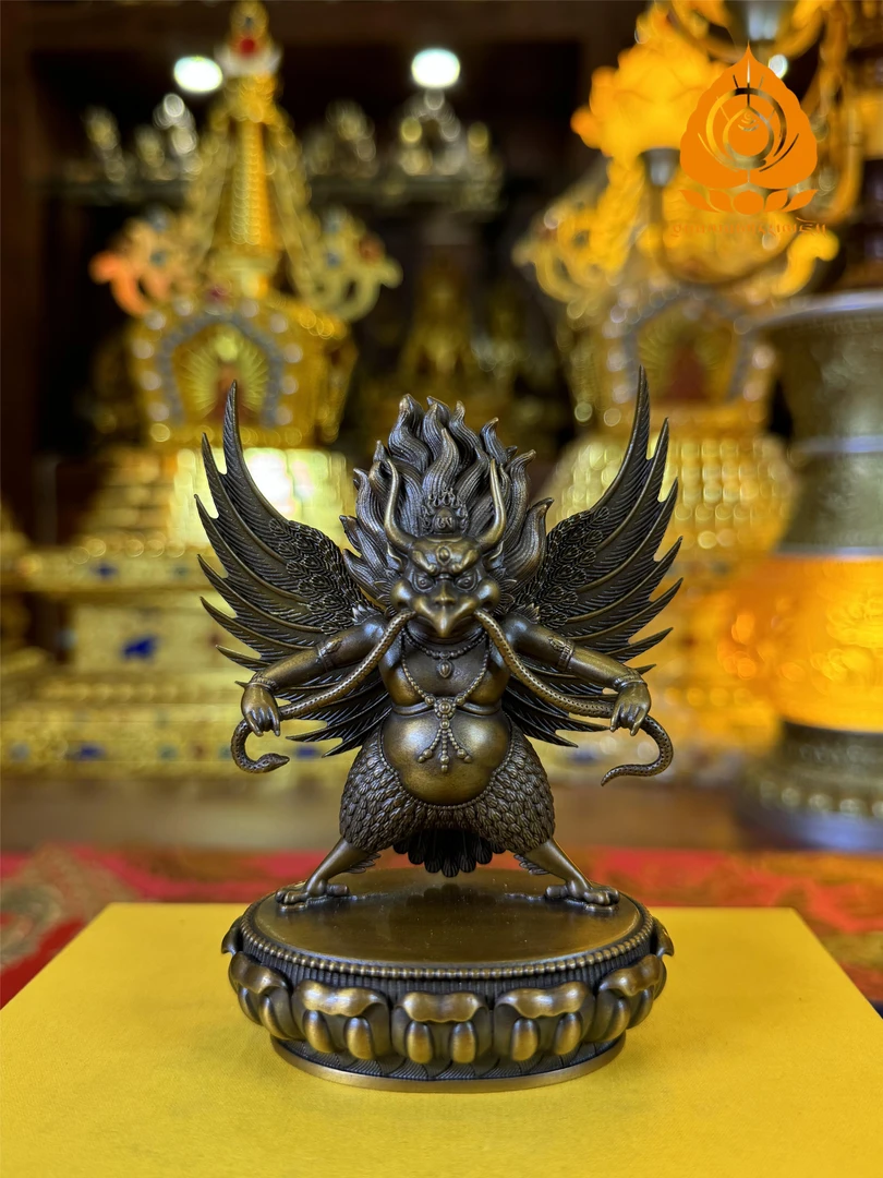 3寸(12cm)5寸(20cm)精品红铜《金翅大鹏》小铜像摆件