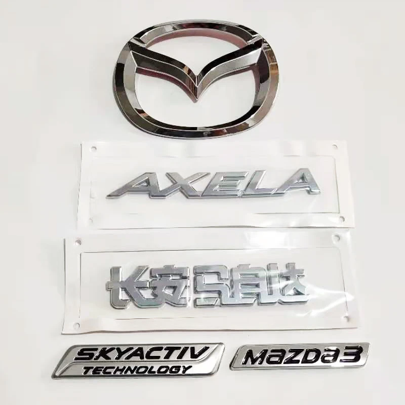 适用于马自达3昂克赛拉车标前中标后标尾标长安马自达字标电镀银