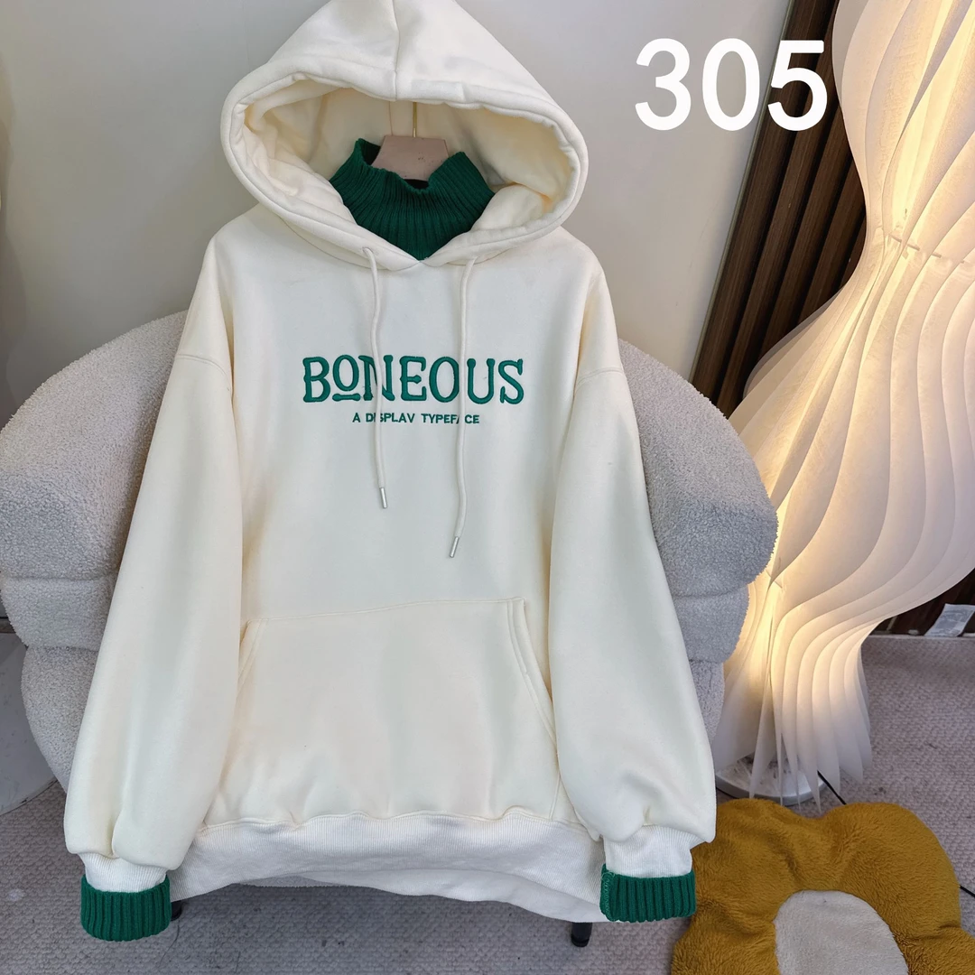 歌如虹品牌  时尚潮流均码加绒卫衣（305）