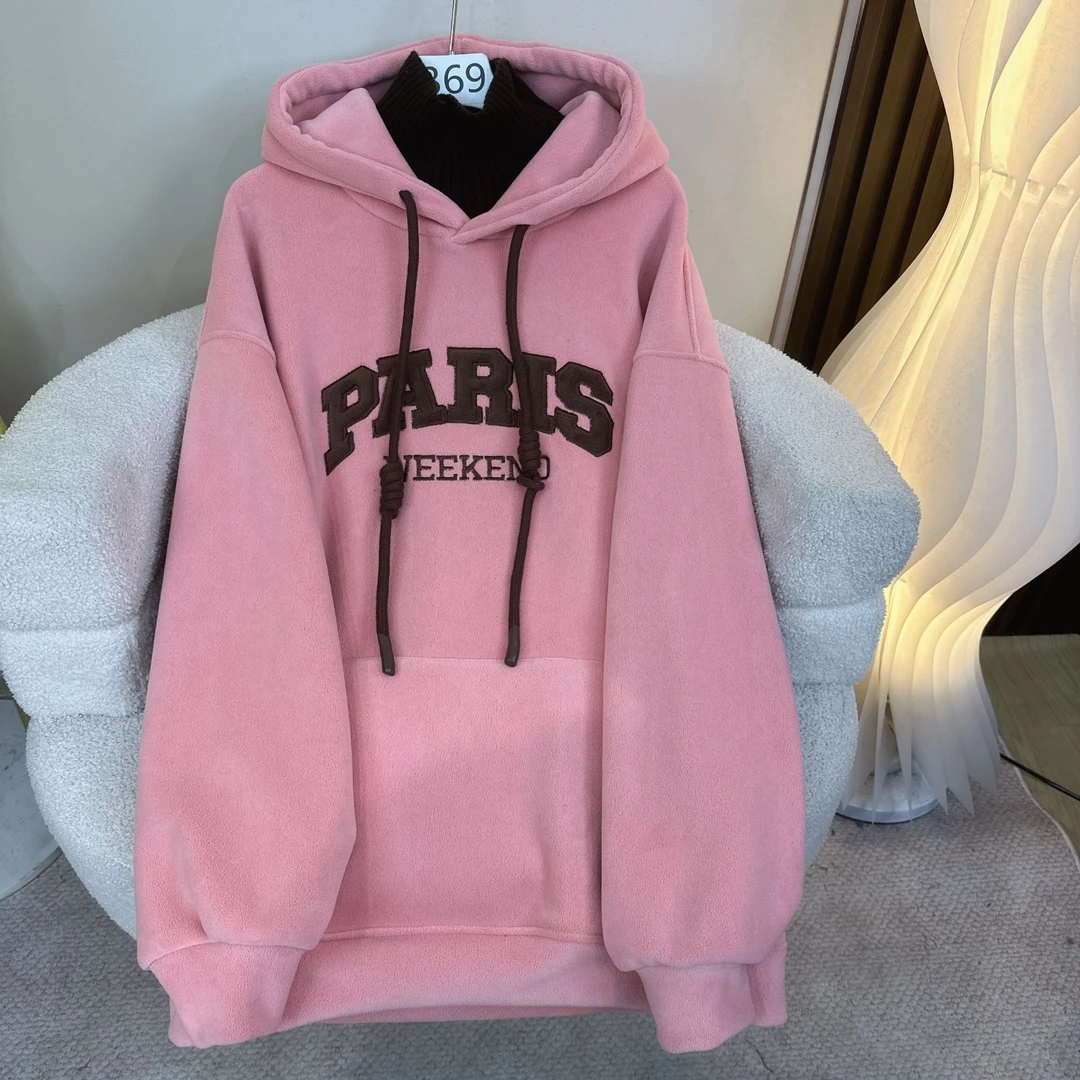 歌如虹品牌  时尚潮流均码加绒卫衣（369）