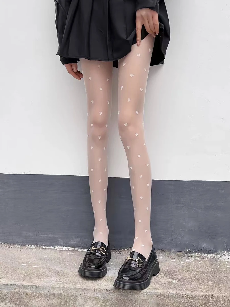 爱心性感白丝，黑丝春夏袜