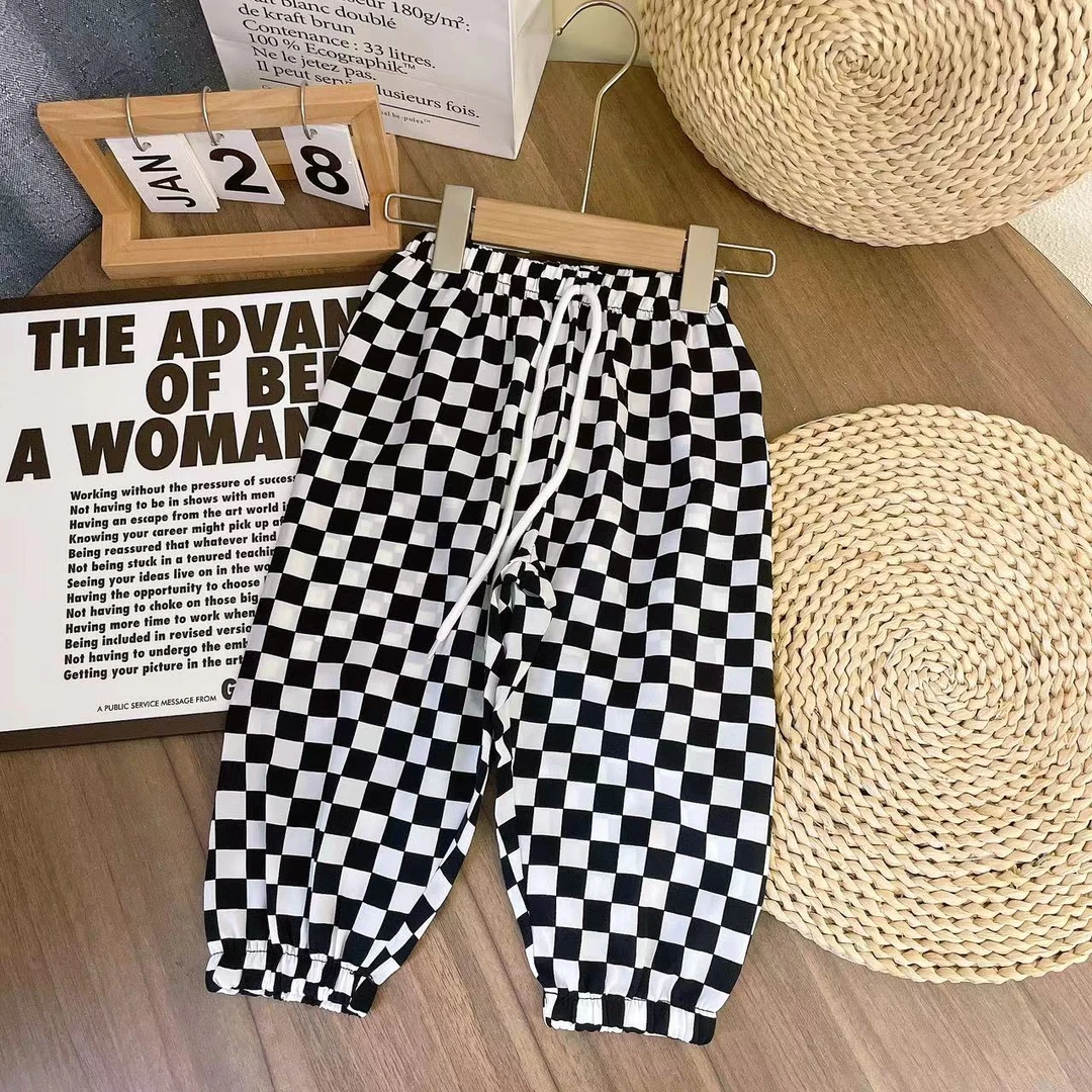 【自营｜超薄透气  百搭九分裤】儿童夏季休闲裤空调防蚊裤240712019