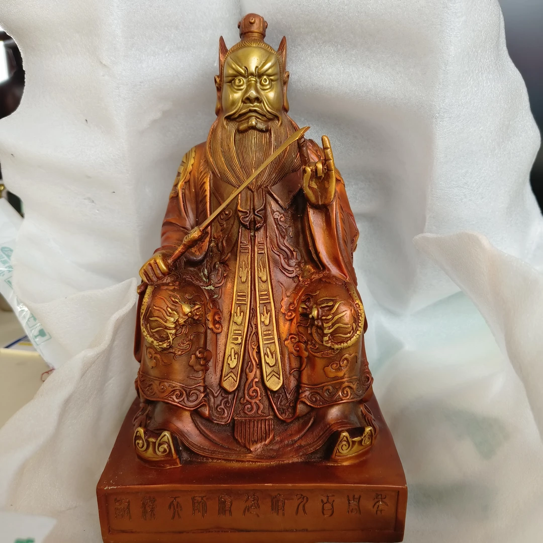 纯铜张天师雕像 28公分张天师铜像摆件工艺品雕刻