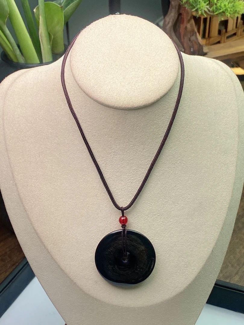 嘻嘻平安扣编绳款DIY项链Q91