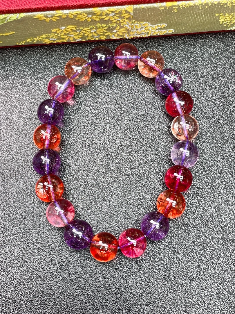 爆晶花12mm紫红色DIY手链Q906