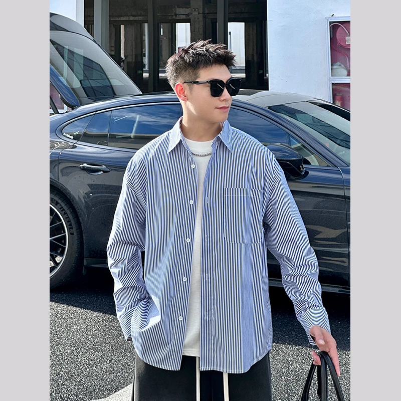 【时尚起易】2024春秋季新款韩版衬衫宽松潮流字母百搭气质休闲衬衣