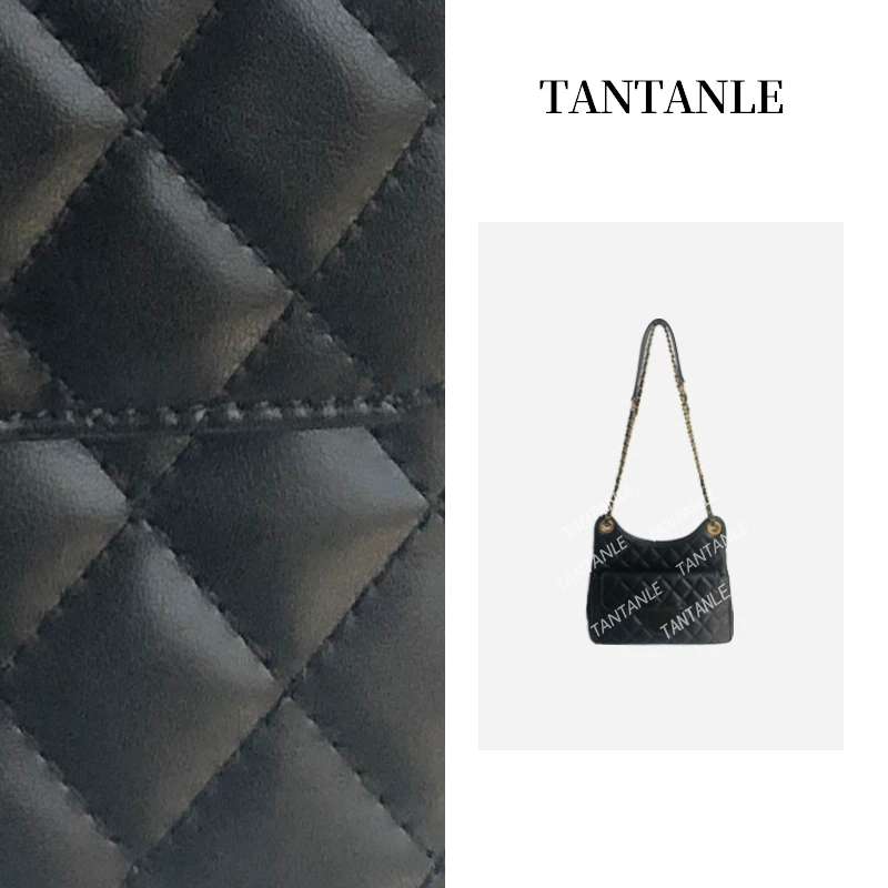 高定时尚单肩斜跨轻奢潮流女包 小咪黑