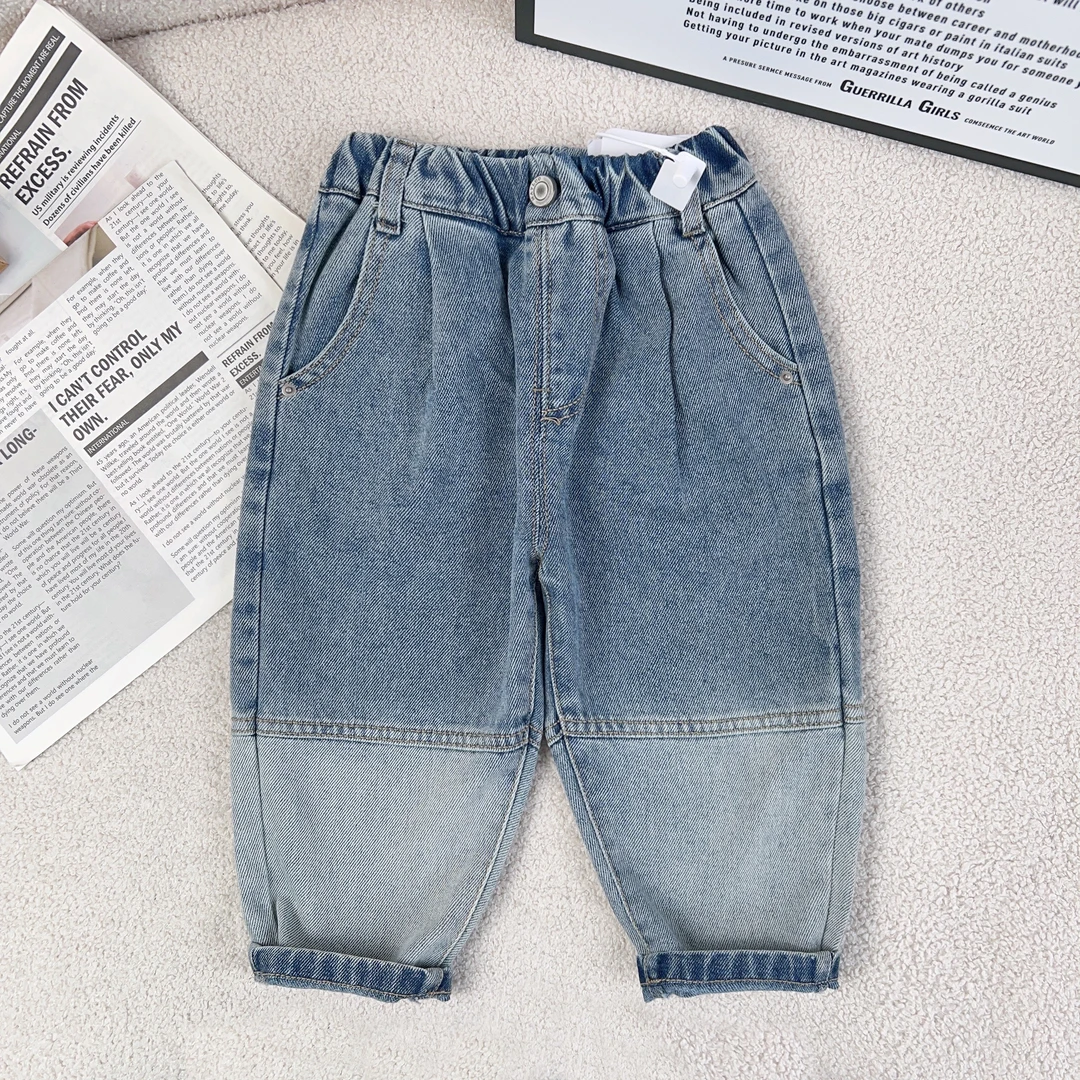 【辣妈福利】男童韩版春季休闲中小童百搭牛仔裤子-10020
