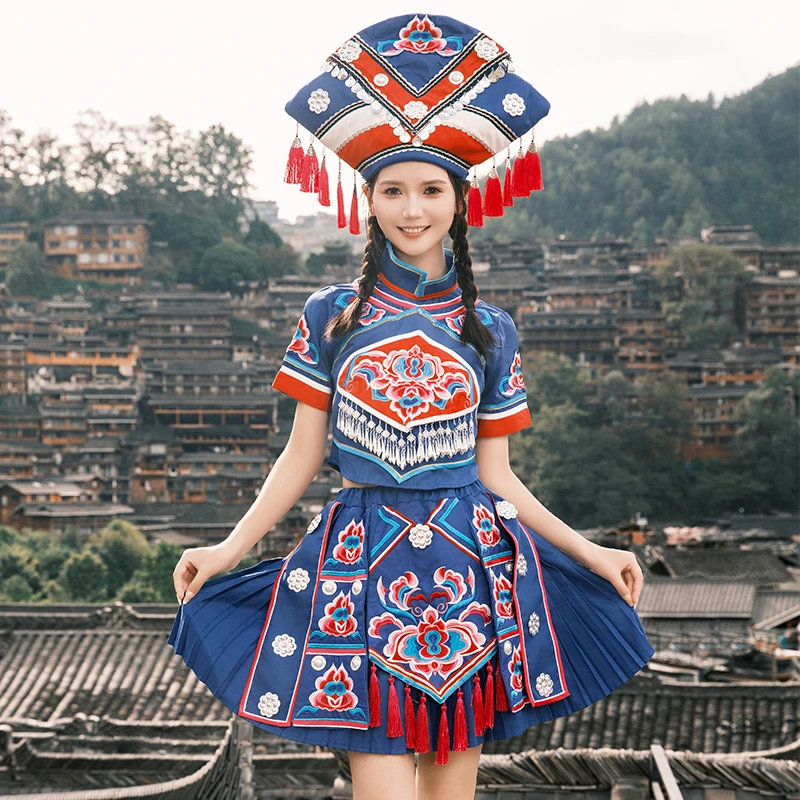 民族服装三月三节日成人女款表演演出服少数民族广西壮族舞蹈服饰