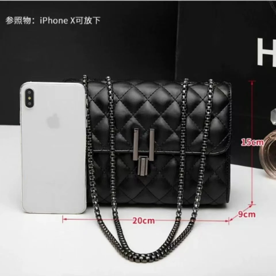 H037新款斜挎包小方包2025新款百搭时尚单肩包链条女士包