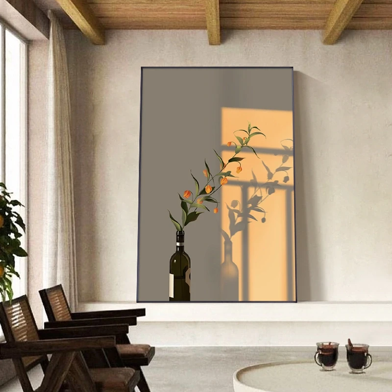 治愈系小清新光影装饰画温馨静物卧室落地画文艺餐厅客厅挂画037