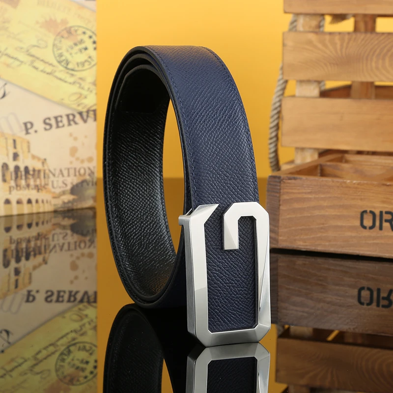 3.5 新款高定款男士腰带 头层牛皮商务简约年轻人男士皮带休闲腰