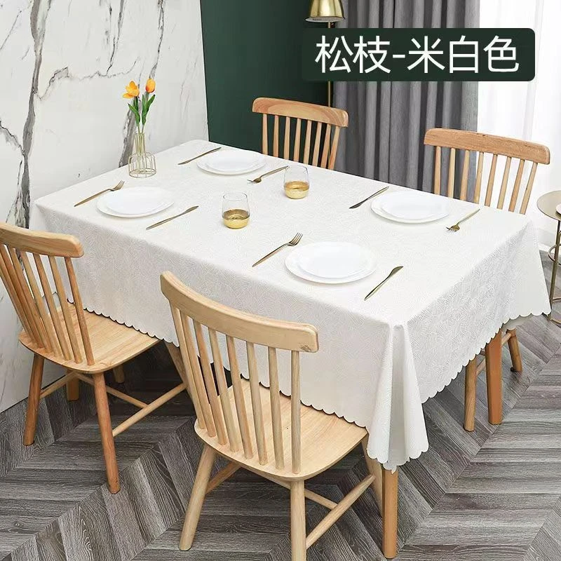 加厚PU防水防油防烫免洗桌台布高档家用北欧简约酒店长方形桌布