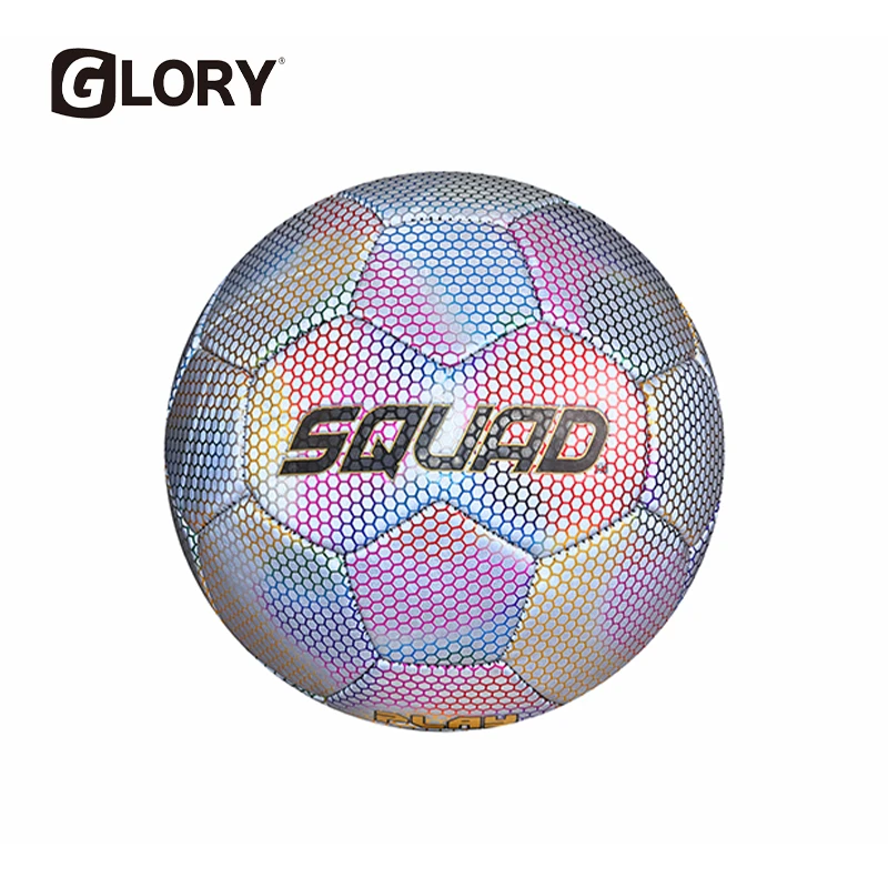 Glory足球反光炫彩潮流设计感5号球青少年成人运动娱乐用室内室外