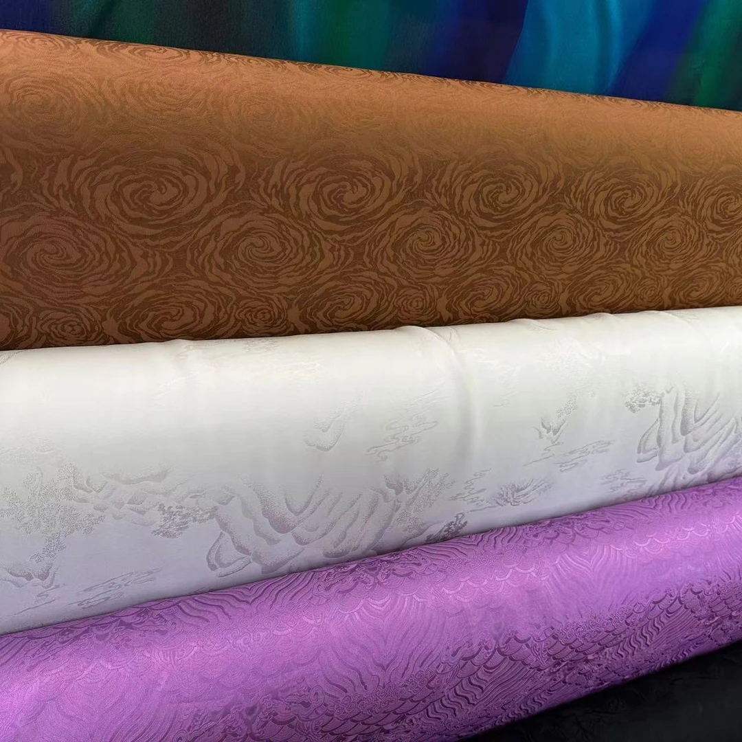 【1号】 桑蚕丝香云纱红云纱布料 国风汉服旗袍丝绸面料