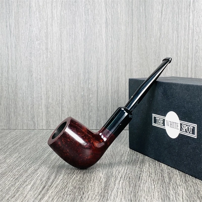 英国小白点石楠木烟斗酒红光面BRUYERE系列4103斗