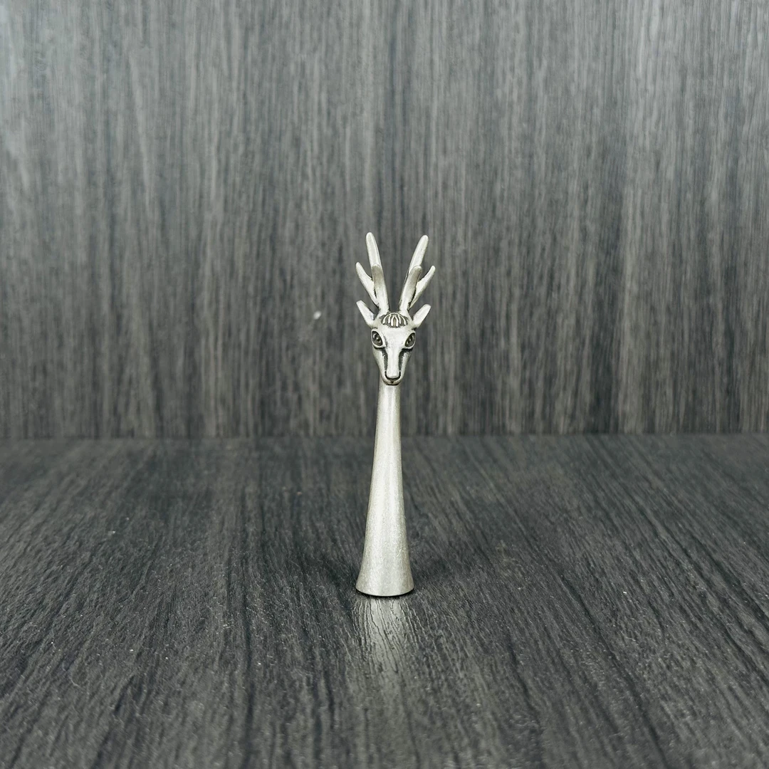 聚斗阁精选艺术压棒银小鹿烟斗压棒烟斗配件