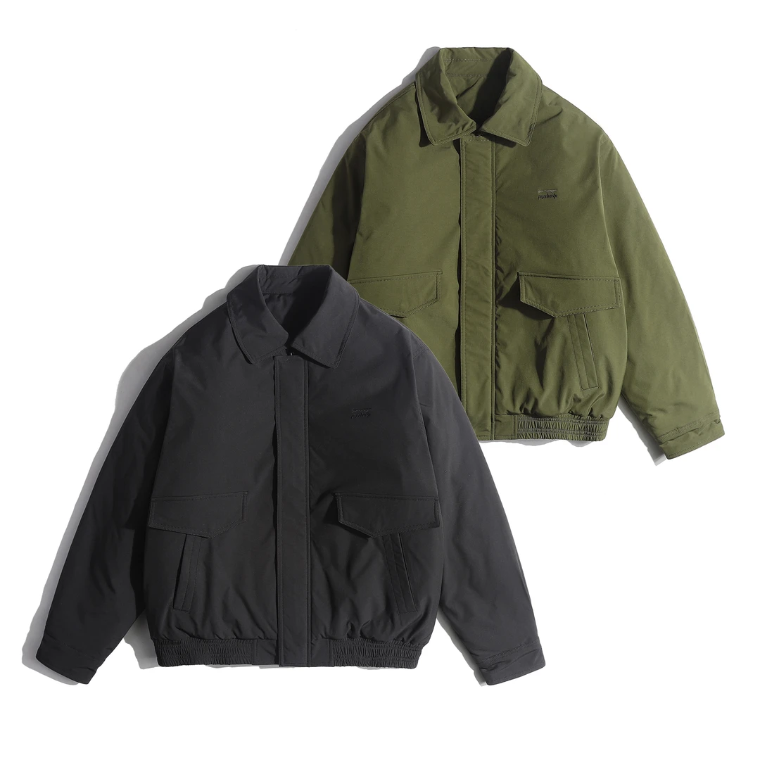 秋冬男士宽松版日系翻领加厚棉衣外套三防材质潮流棉衣GS1364