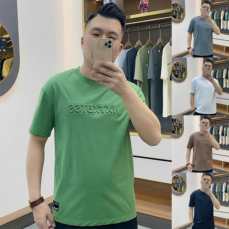 夏季新款半袖轻奢绿色高品质时尚休闲百搭圆领舒适设计师L302#